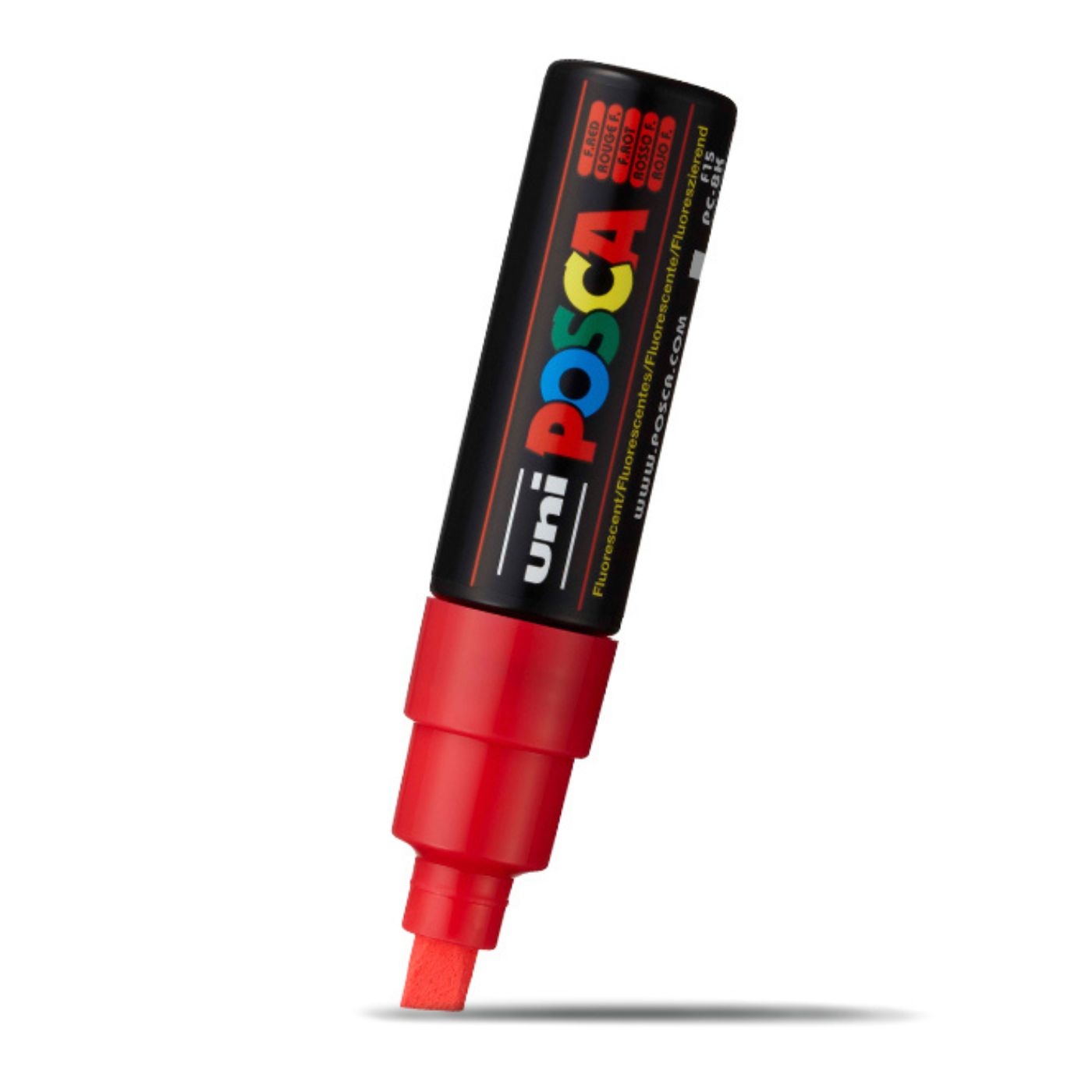 Uni Posca Paint Marker Bold Chisel Tip 8.0mm PC-8K Fluoro Red