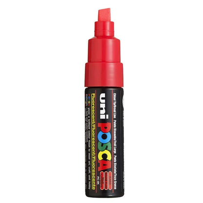 Uni Posca Paint Marker Bold Chisel Tip 8.0mm PC-8K Fluoro Red
