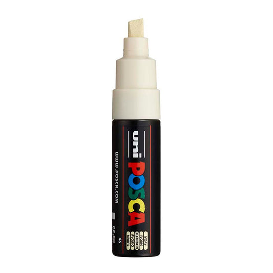 Uni Posca Paint Marker Bold Chisel Tip 8.0mm PC-8K Ivory