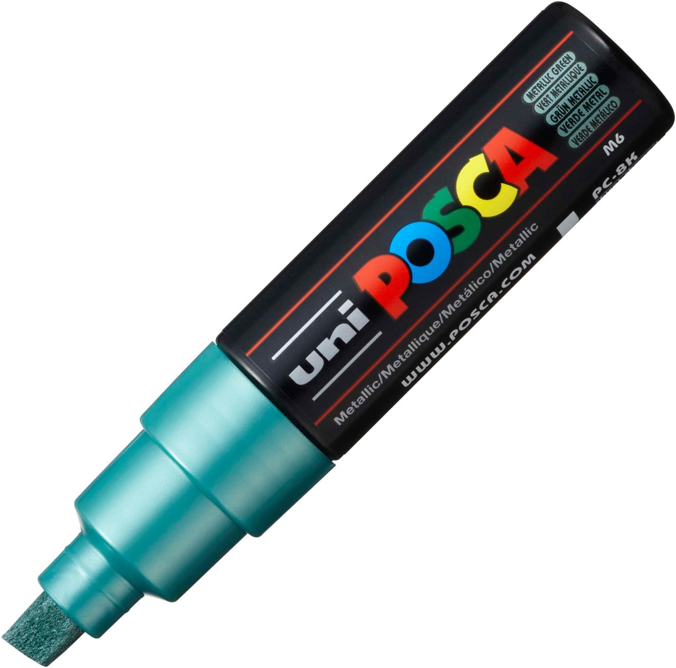 Uni Posca Paint Marker Bold Chisel Tip 8.0mm PC-8K Metallic Green
