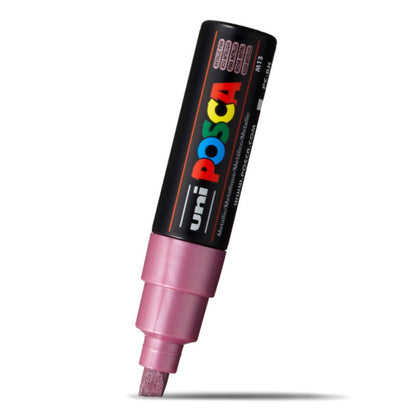 Uni Posca Paint Marker Bold Chisel Tip 8.0mm PC-8K Metallic Pink