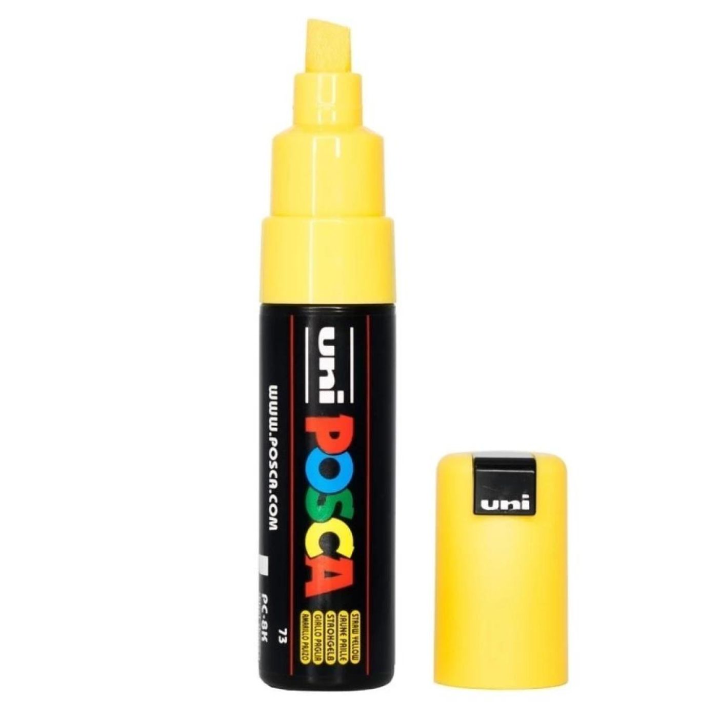 Uni Posca Paint Marker Bold Chisel Tip 8.0mm PC-8K Straw Yellow