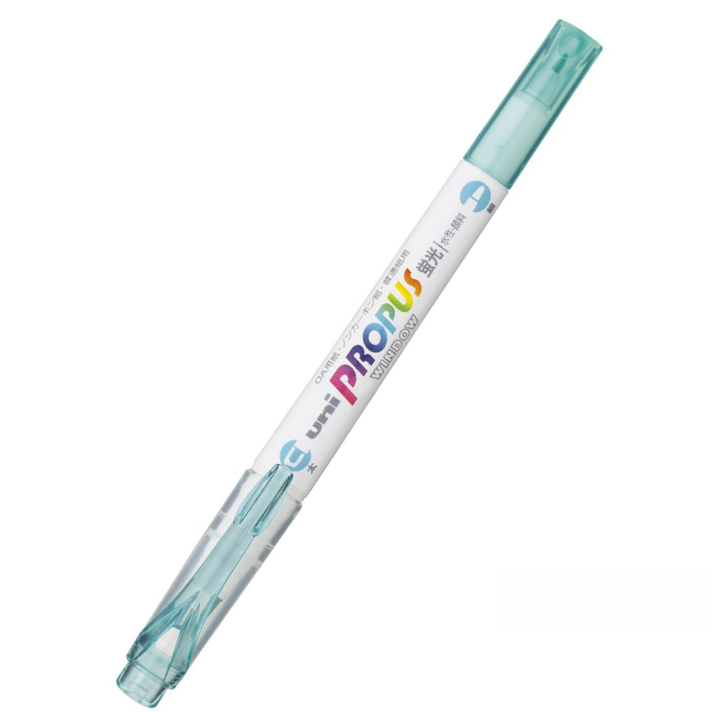 Uni Propus Window Double-Ended Highlighter 4.0mm/0.6mm Aqua PUS-102