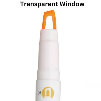 Uni Propus Window Double-Ended Highlighter 4.0mm/0.6mm Bright Yellow PUS-102