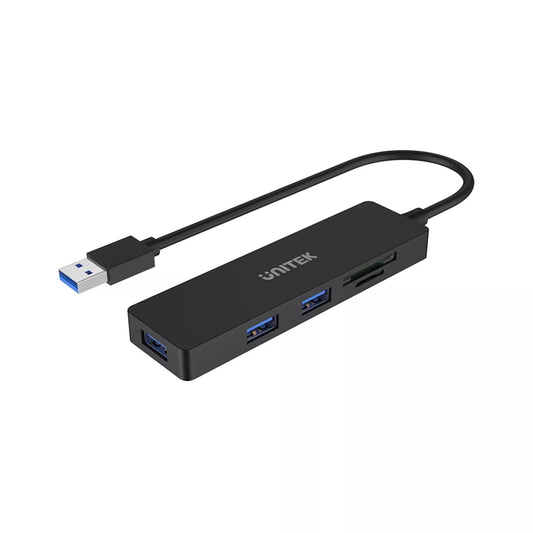 Unitek H1108A USB-A 3.0 3-Port Hub with Built-in SD/MicroSD Card Reader