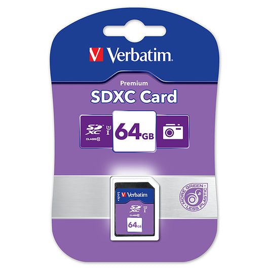 Verbatim SD Card SDXC Class 10 UHS-1 64GB