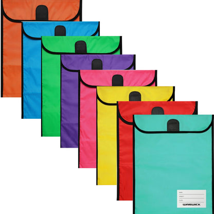 Warwick Homework Book Bag XL 36x46cm Velcro Assorted Colours