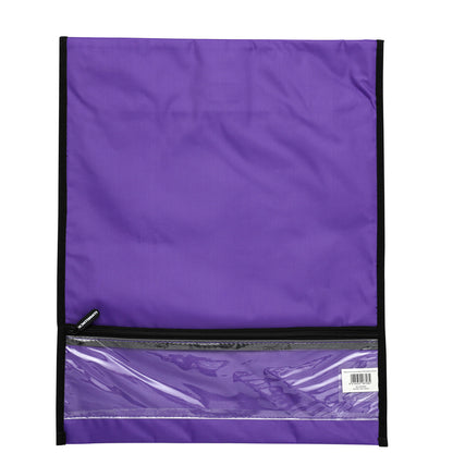 Warwick Homework Book Bag Zipped Pocket Large 29 x 36cm Purple