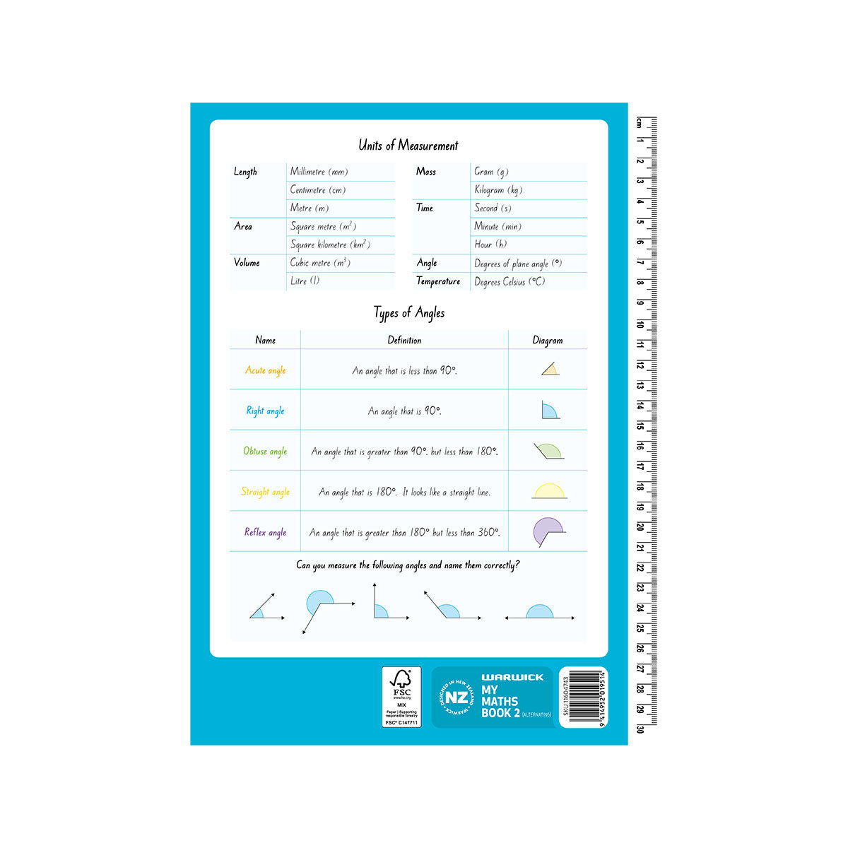 Warwick My Maths Book 2 Quad 7mm Alternating Ruled & Unruled 64 Pages ...