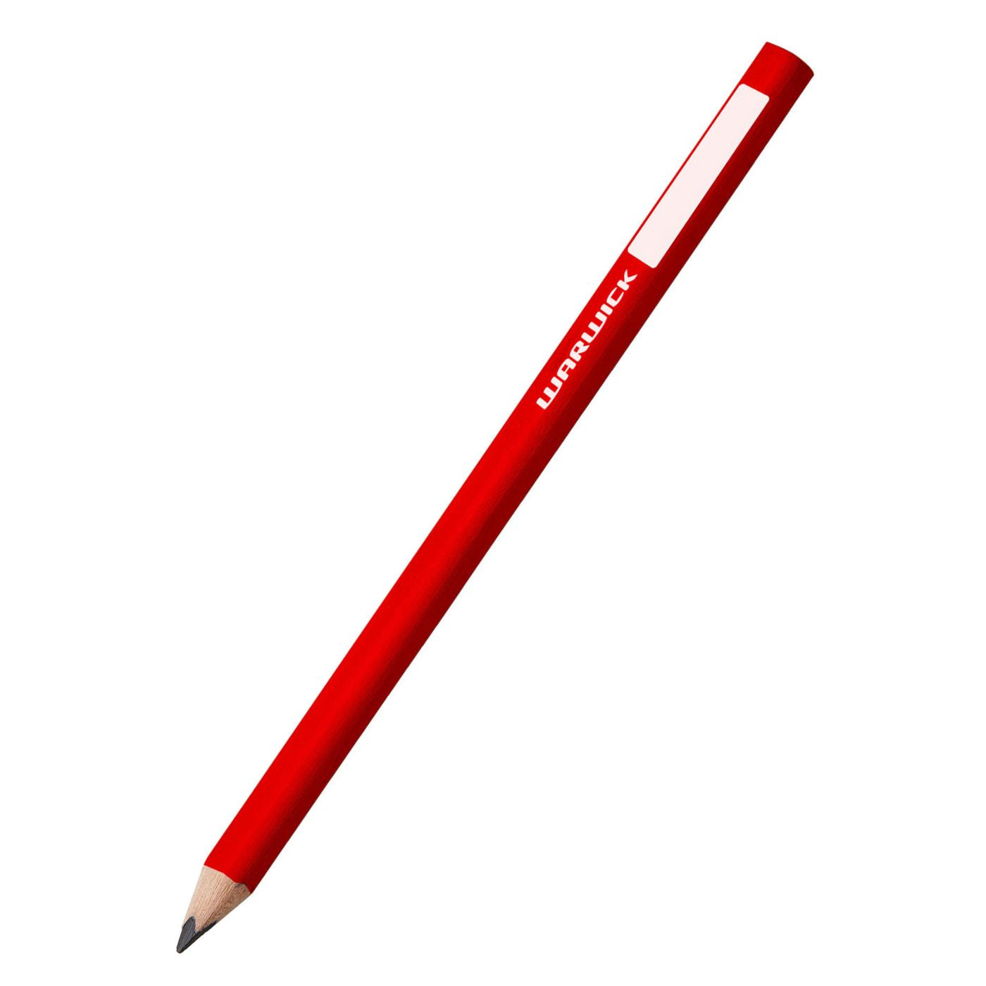 Warwick HB Jumbo Triangular Pencils with Name Plate Red