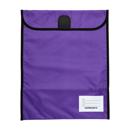 Warwick Homework Book Bag Extra Large 36 x 46cm Purple