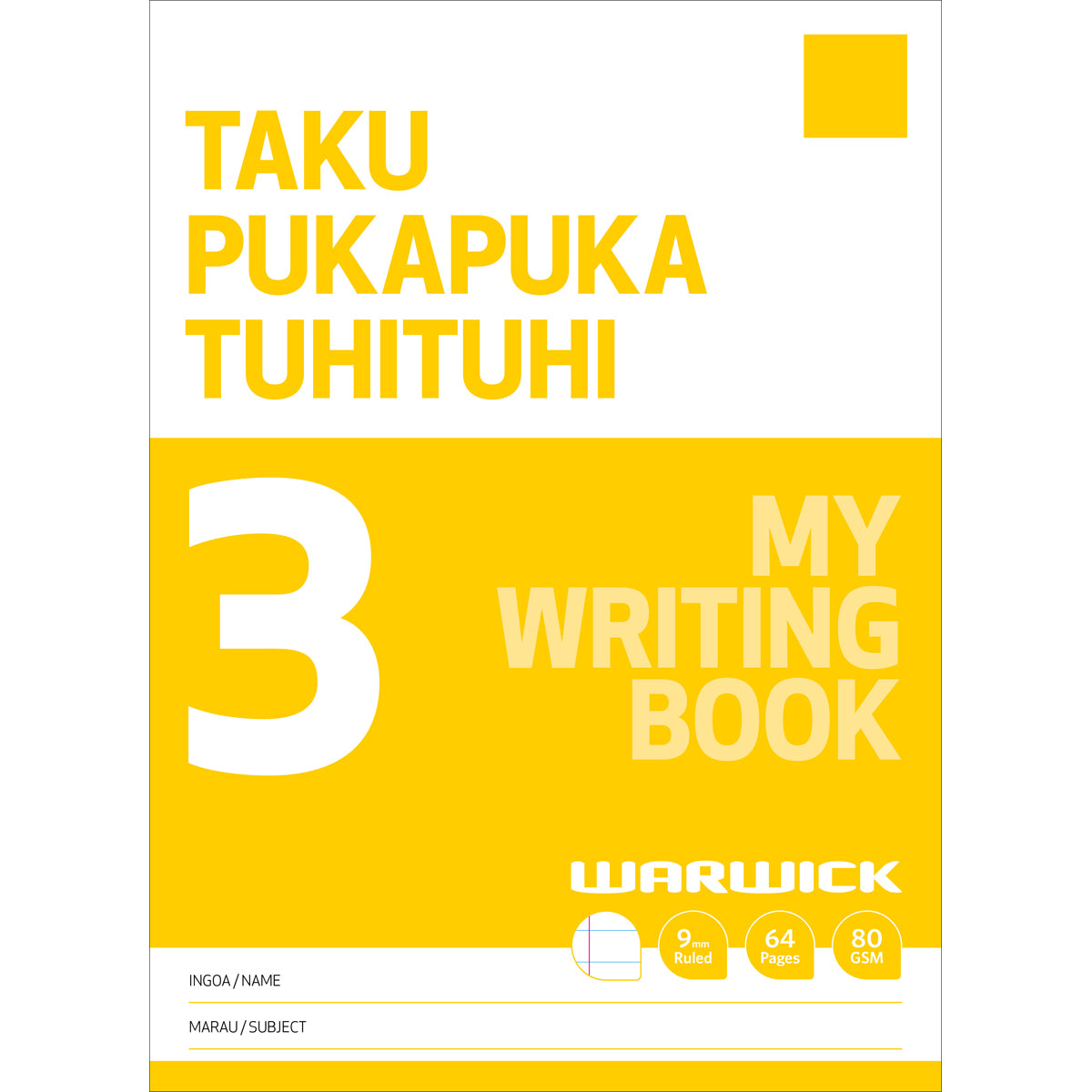 Warwick My Writing Book 3 Ruled 7mm 64 Pages