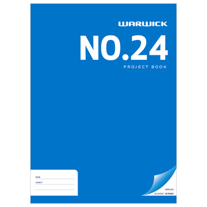 Warwick No. 24 Project Book Blue 335 x 245mm 20 Leaf