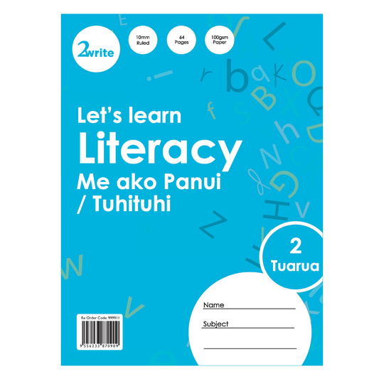 2Write Lets Learn Literacy Book 2 Me ako Panui/Tuhituhi Tuarua 64 Pages