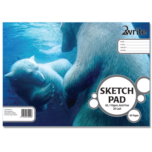 2Write Sketch Pad A3 110gsm 40 pages