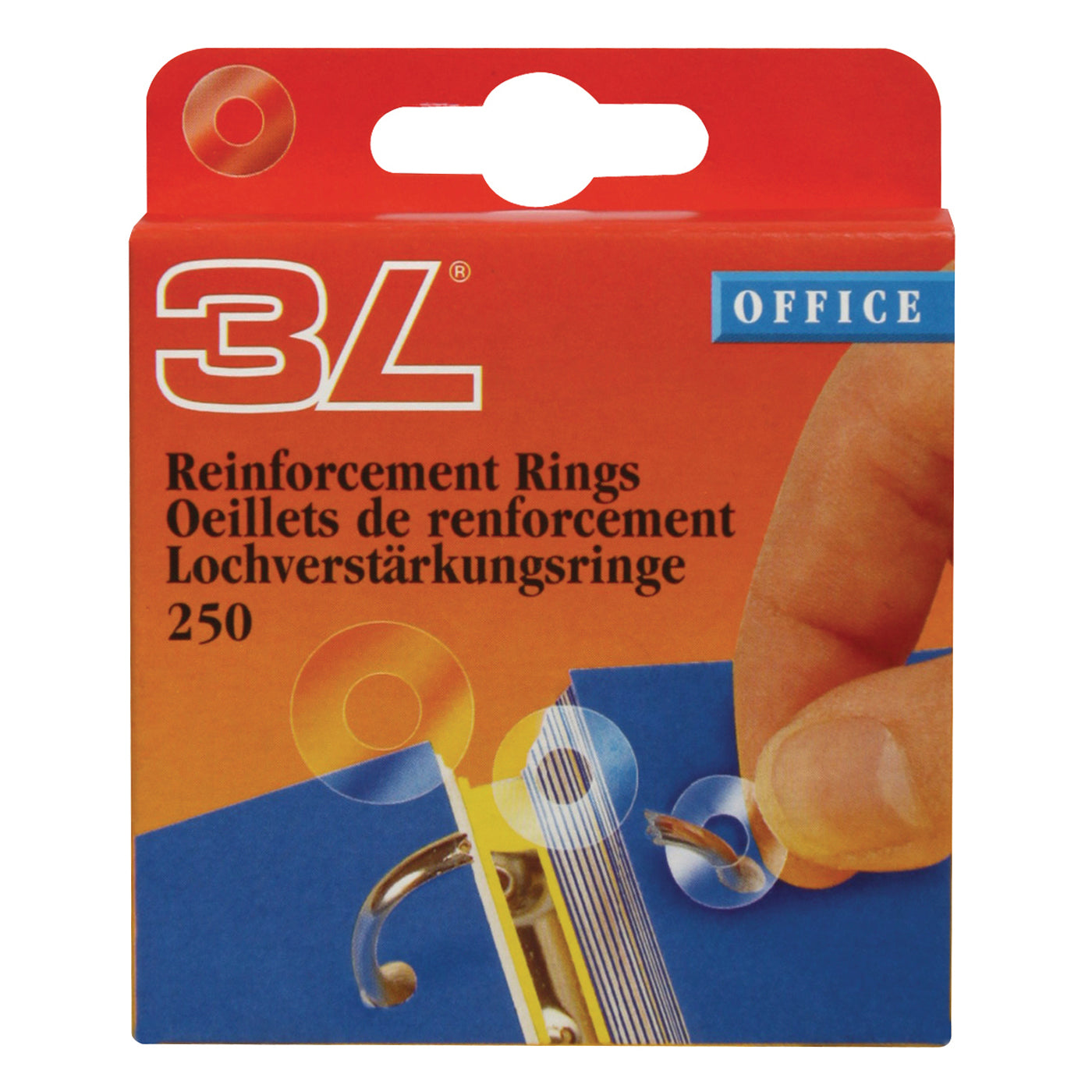 3L Self Adhesive Reinforcement Rings Rings 14 mm Box 250 - School Depot