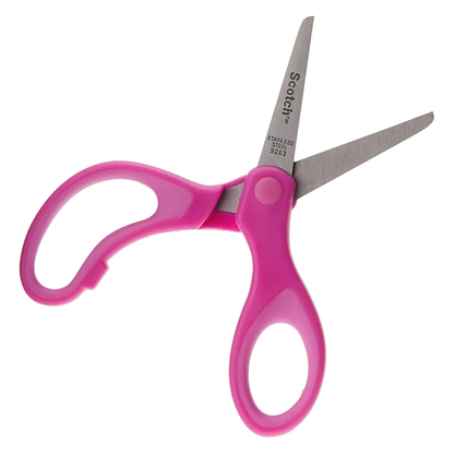 3M Scotch Kids Soft Grip Scissors 1442B 5 Inch Pink 