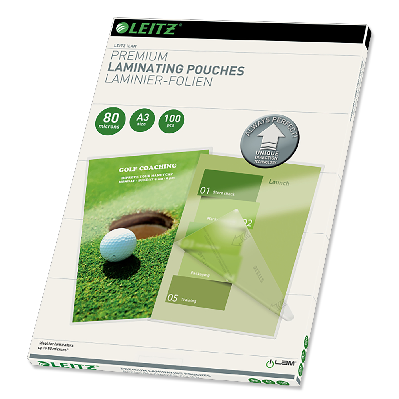 Leitz Laminating Pouch Premium A3 80 Micron Pack of 100