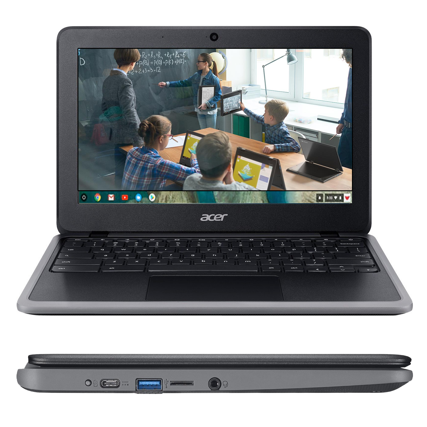 Acer Rugged Chromebook 11.6" HD Intel Celeron C733JC08 N4120 4GB 32GB WiFi Webcam MicroSD Card Reader
