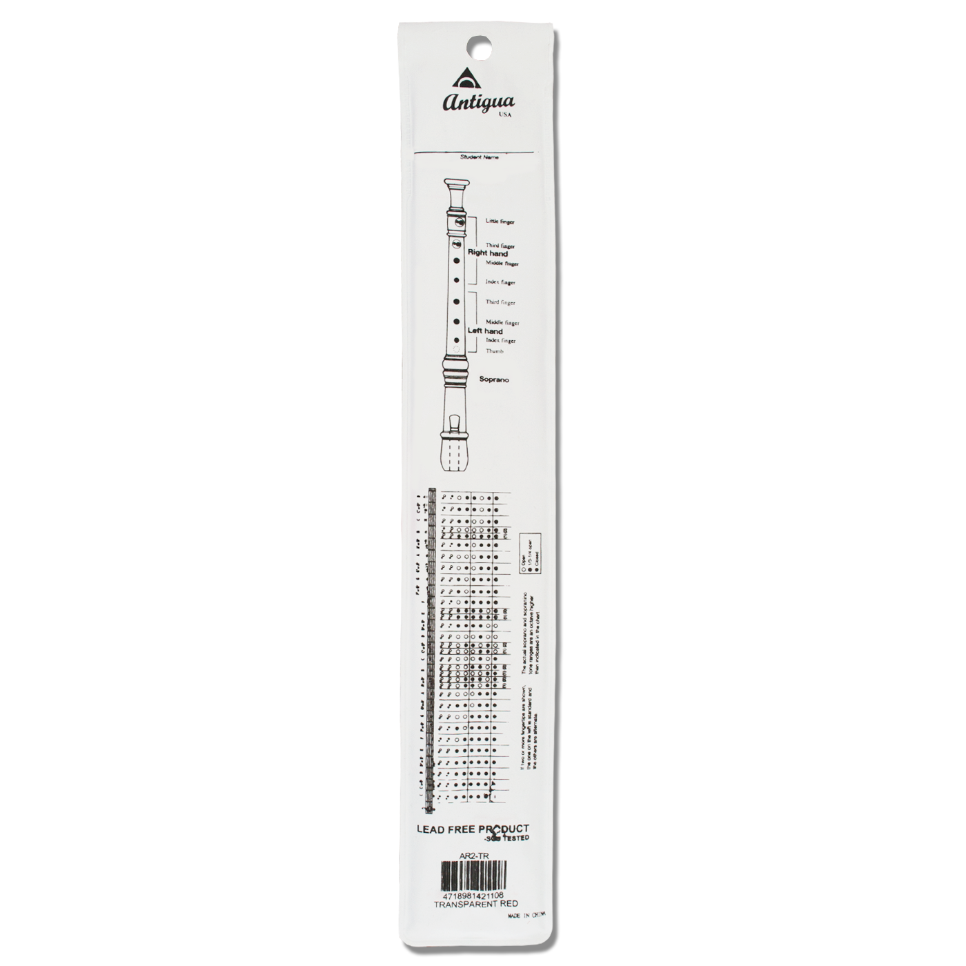 Antigua USA Students Recorder Cover