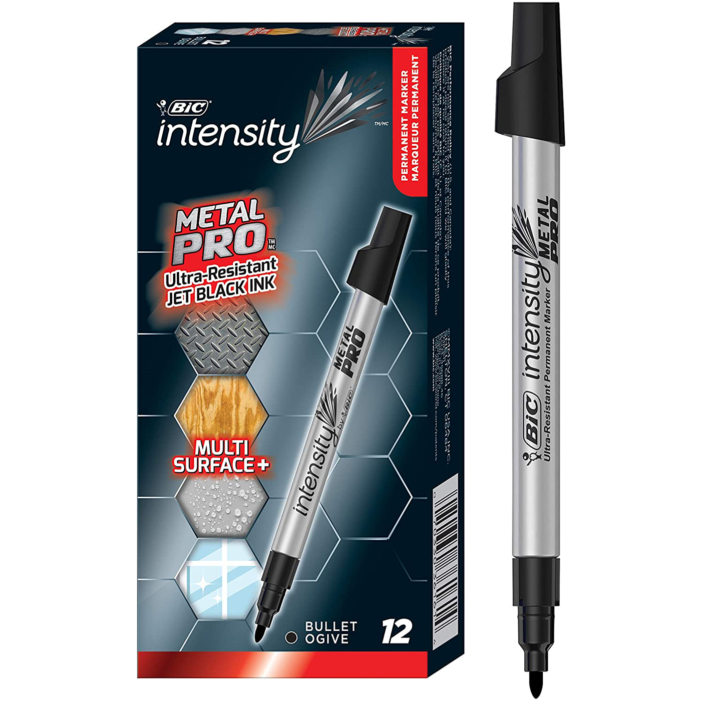 BIC Intensity Metal Pro Permanent Marker Bullet Tip Fine Black