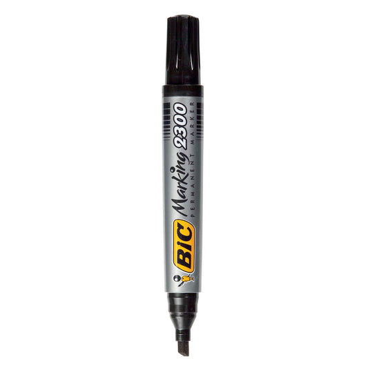 BIC Permanent Marker ECO 2300 Chisel Tip Black