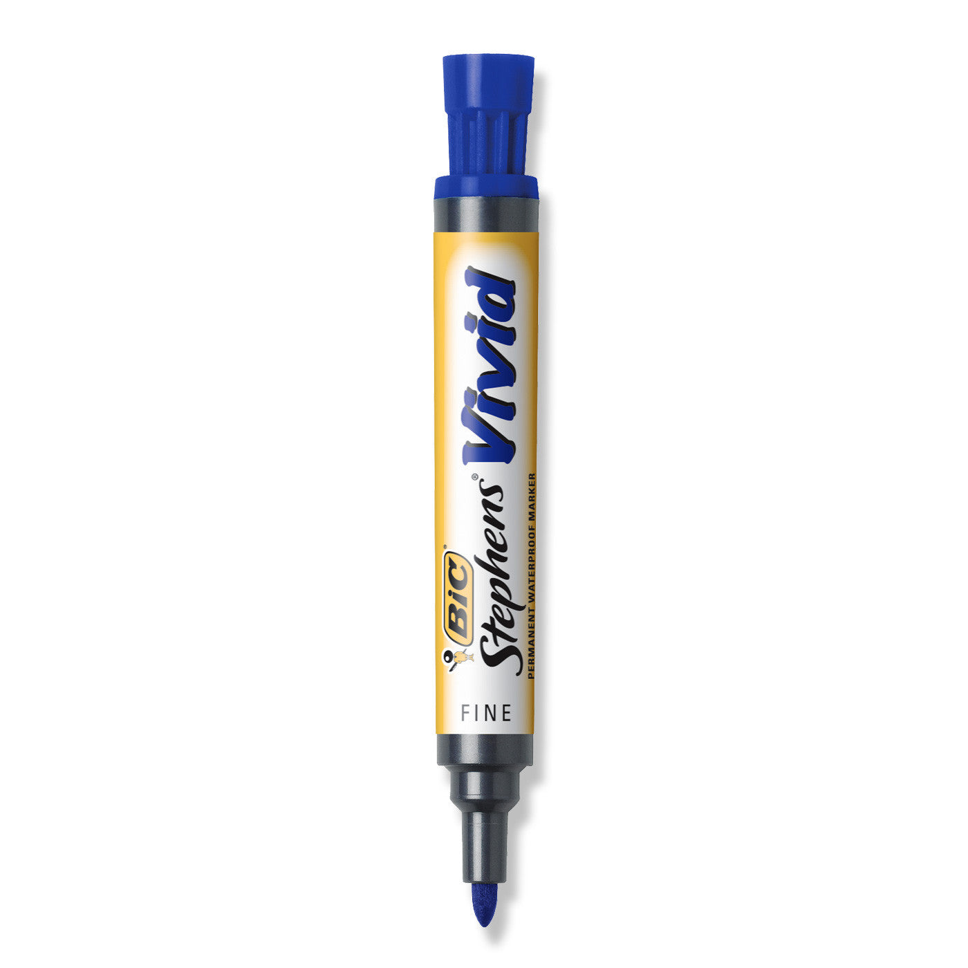 BIC Stephens Vivid Permanent Marker Fine Blue Bullet Tip - School Depot NZ