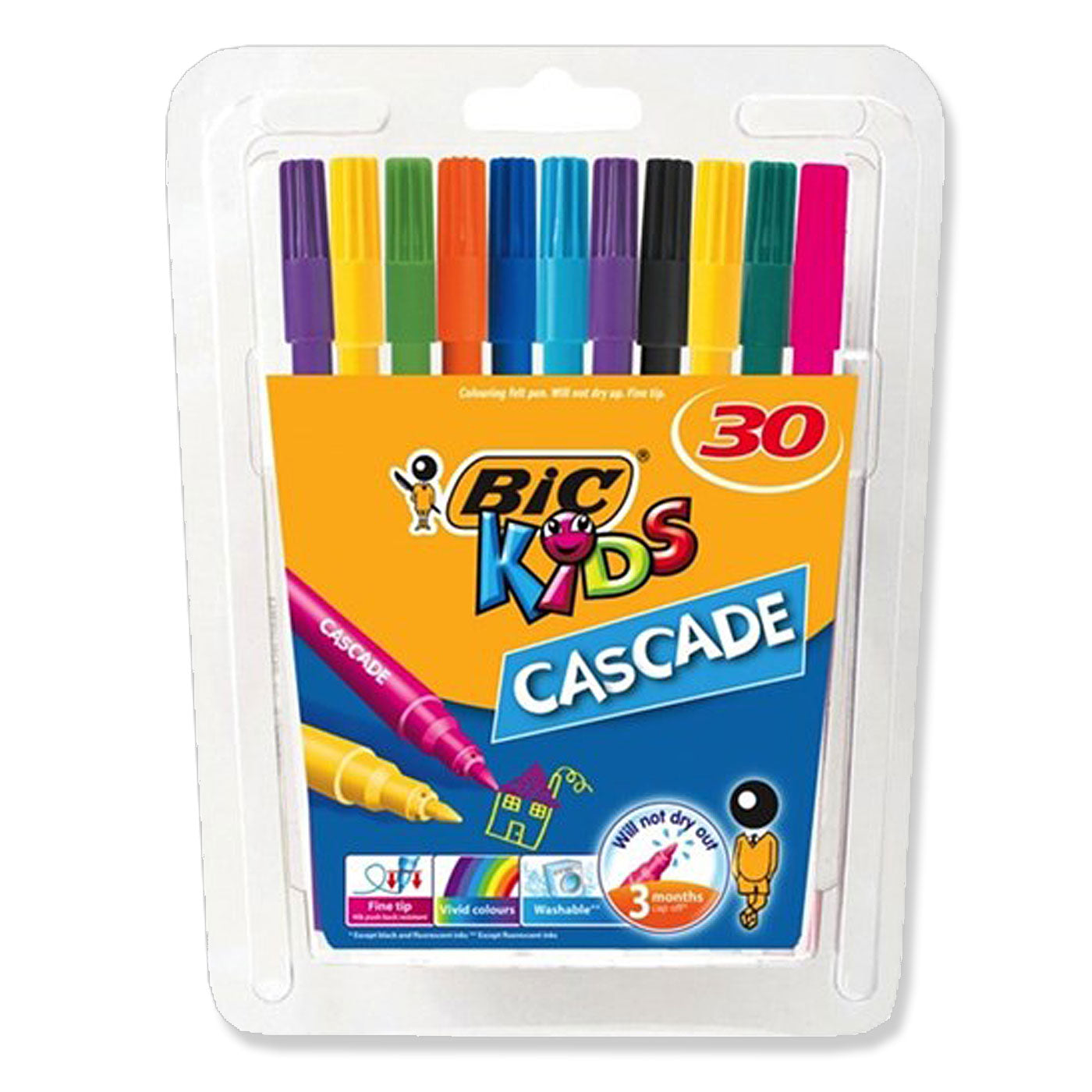 BiC Kids Cascade Felt Pens Pack of 30