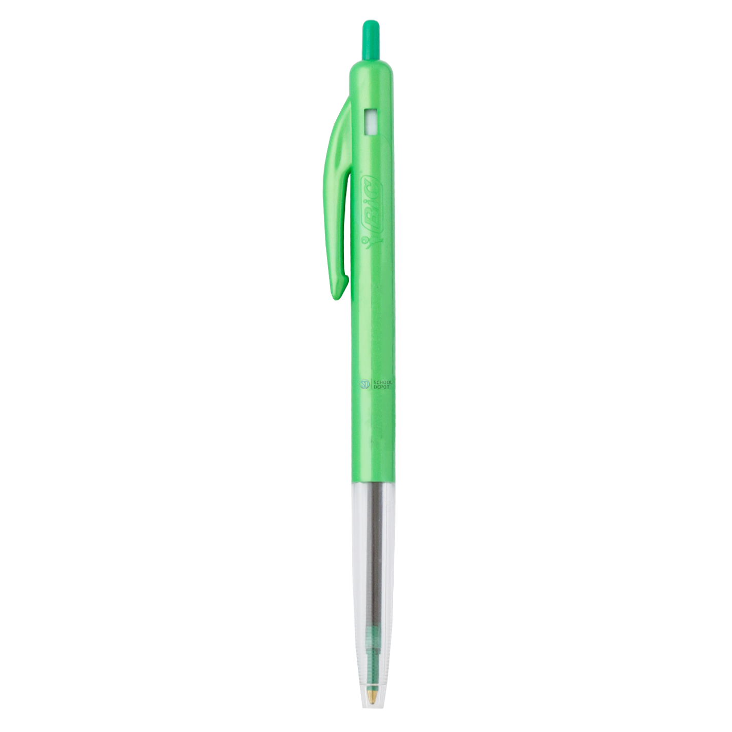 Bic Clic Green Ballpoint Pen Medium Tip