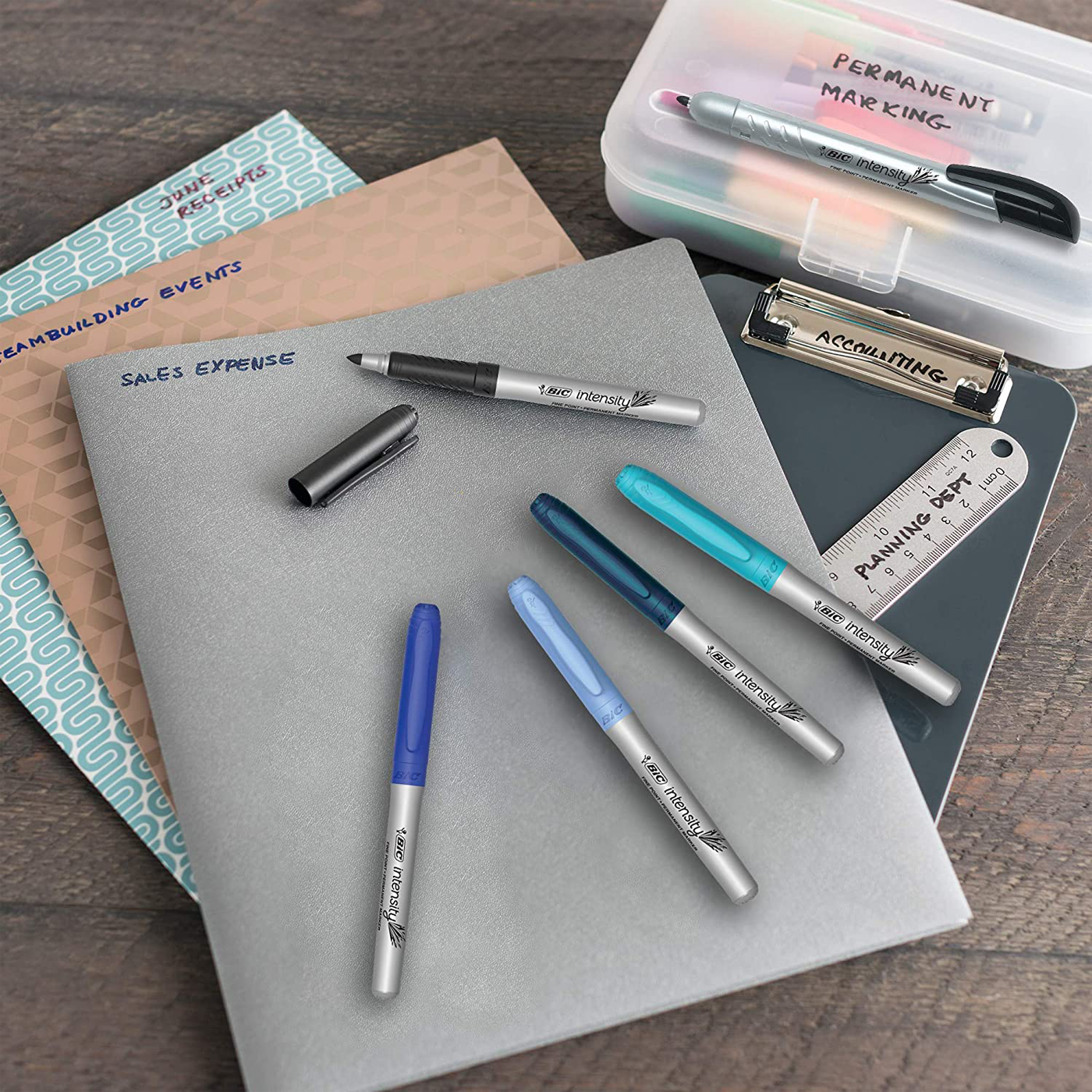 BIC Intensity Permanent Marker Bullet Tip Fine Blue
