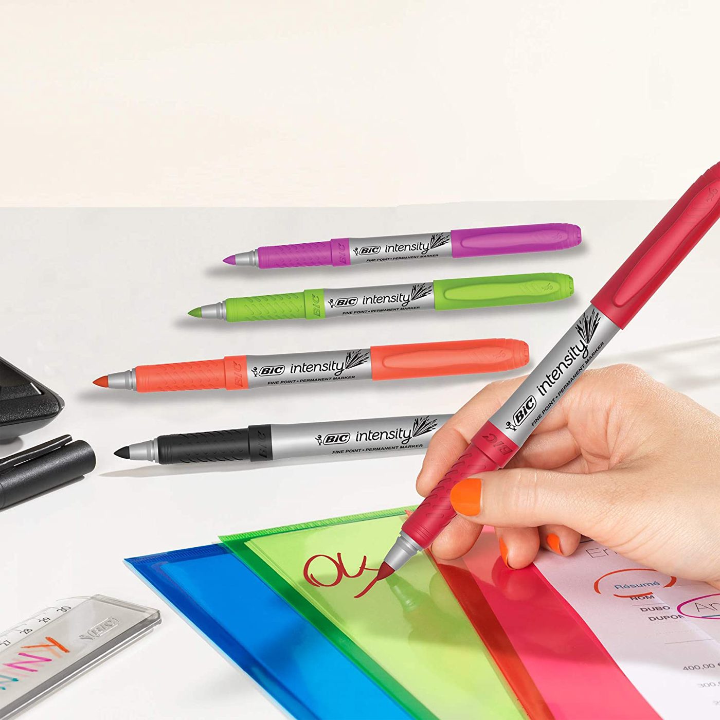 BIC Intensity Permanent Marker Bullet Tip Fine Red