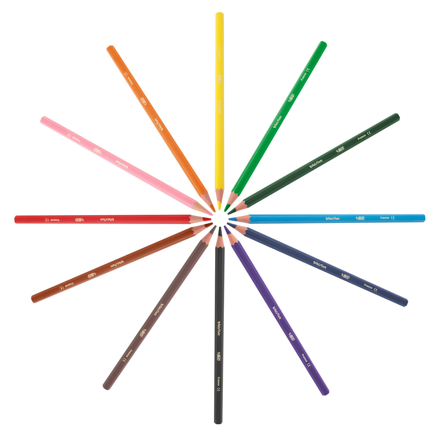BiC Kids Evolution Colouring Pencils 12 Pack - School Depot NZ