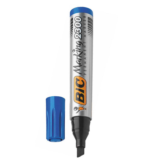 BIC Permanent Marker ECO 2300 Chisel Tip Blue