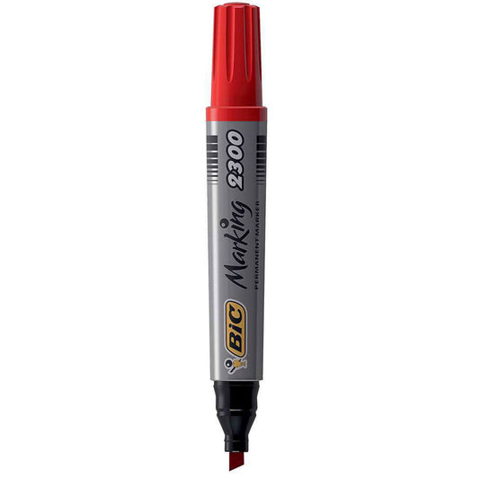 BIC Permanent Marker ECO 2300 Chisel Tip Red
