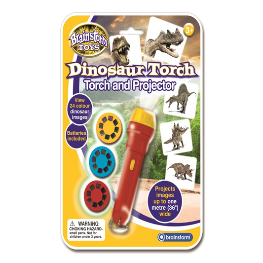 Brainstorm Toys Projector Torch with 3 Disks 24 images Dinosaur
