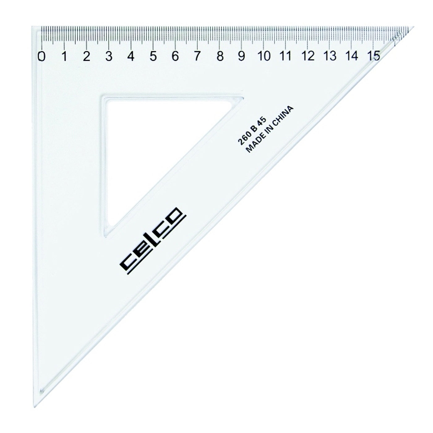 Celco 45 Degree Set Squares 26 cm Clear - School Depot