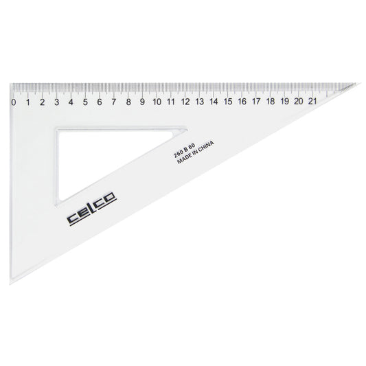 Celco 60 Degree Set Squares 26 cm Clear - School Depot
