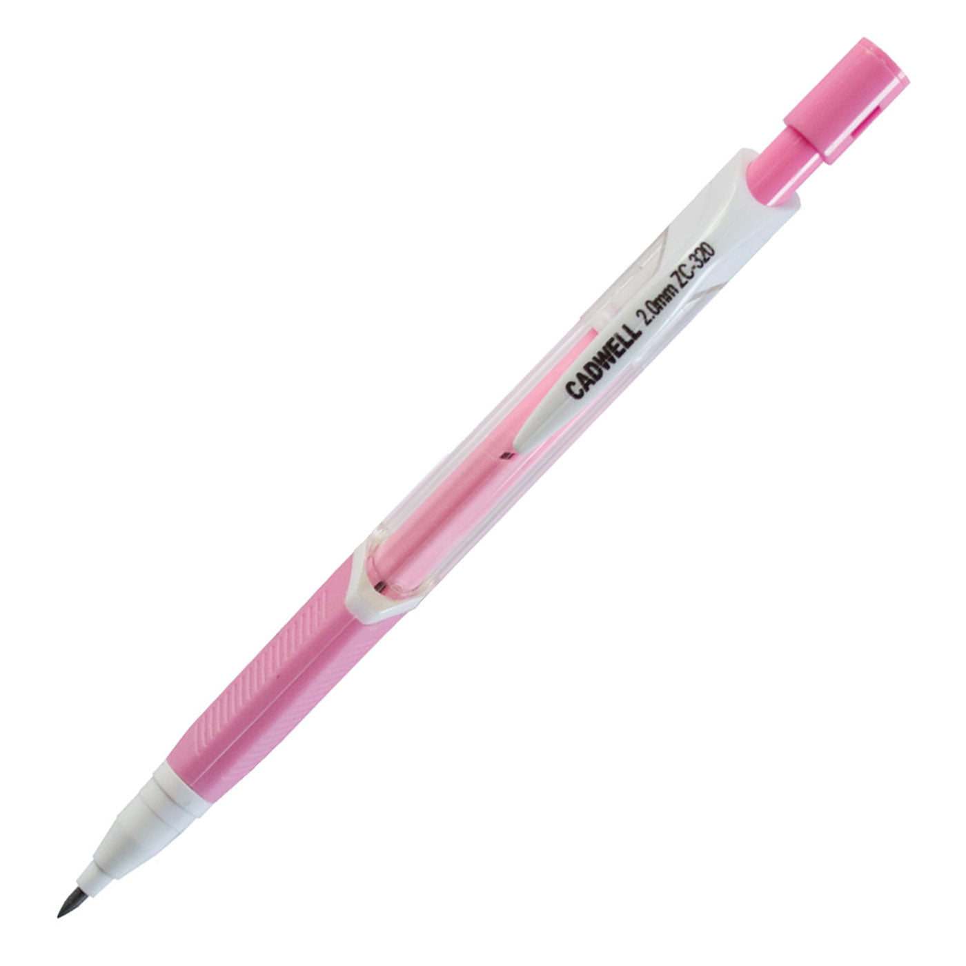 Cadwell Triangular Mechanical Clutch Pencil ZC-320 + Lead Sharpener HB 2.00mm Pink