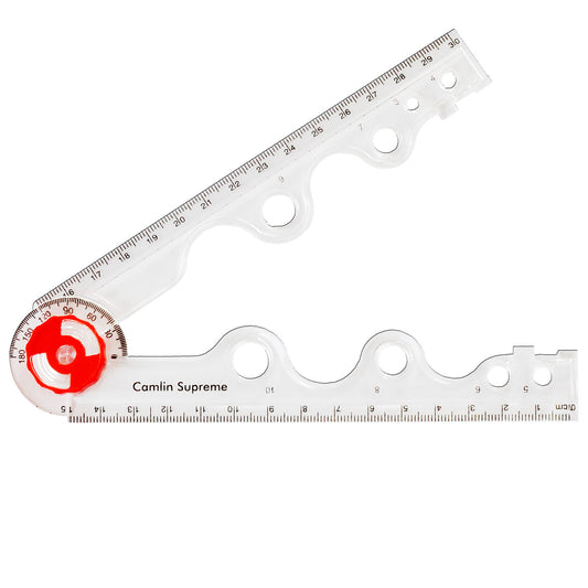 Camlin Supreme Foldable Ruler with Protractor 30 cm