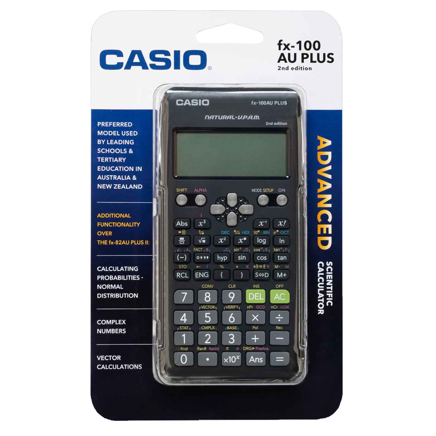 Casio FX100AU Plus 2 Scientific Calculator Black 2nd Edition School Casio FX100AU Plus 2 Scientific Calculator Black 2nd Edition School