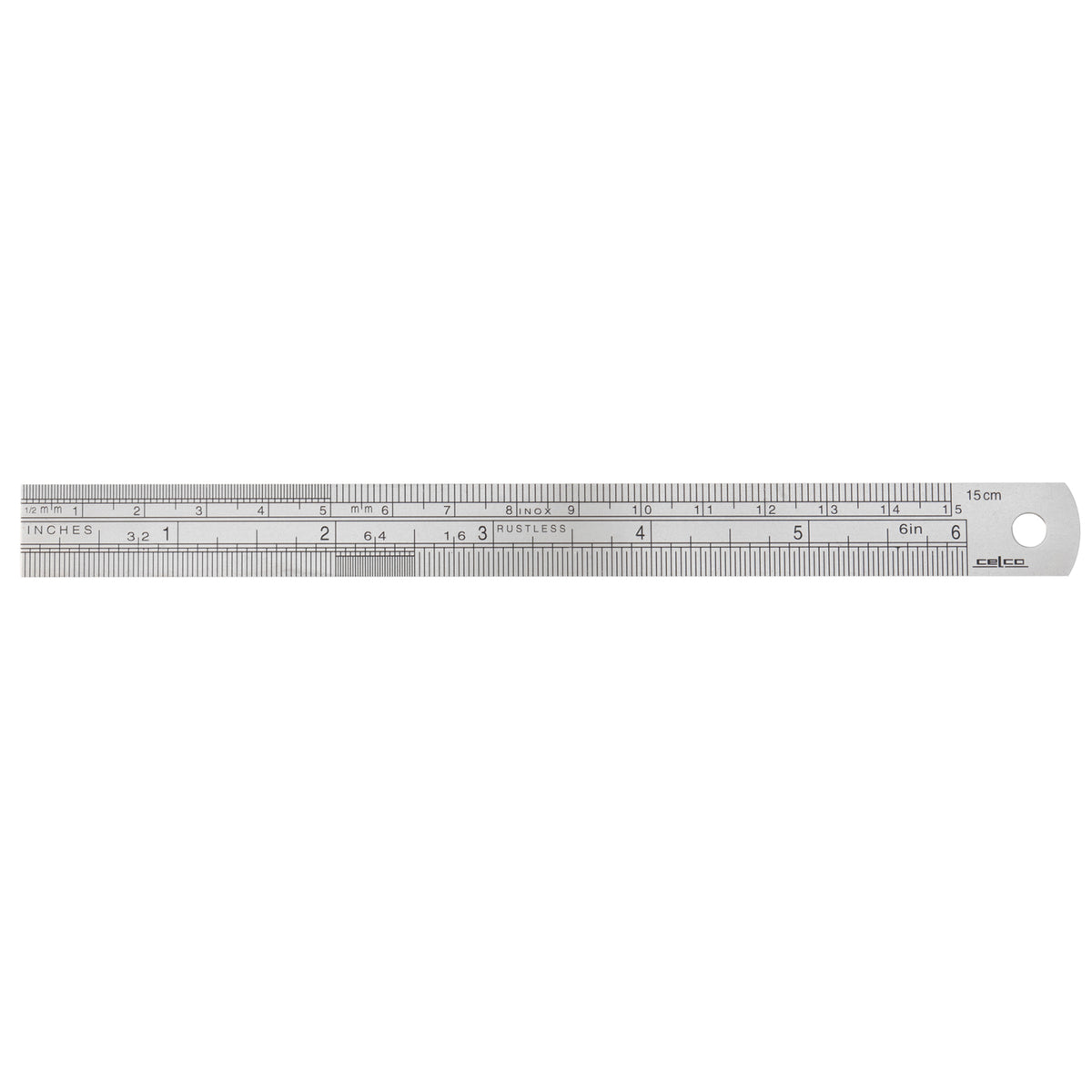 Metal Ruler 15 Celco Metal Ruler Stainless Steel 15cm – School Depot NZ