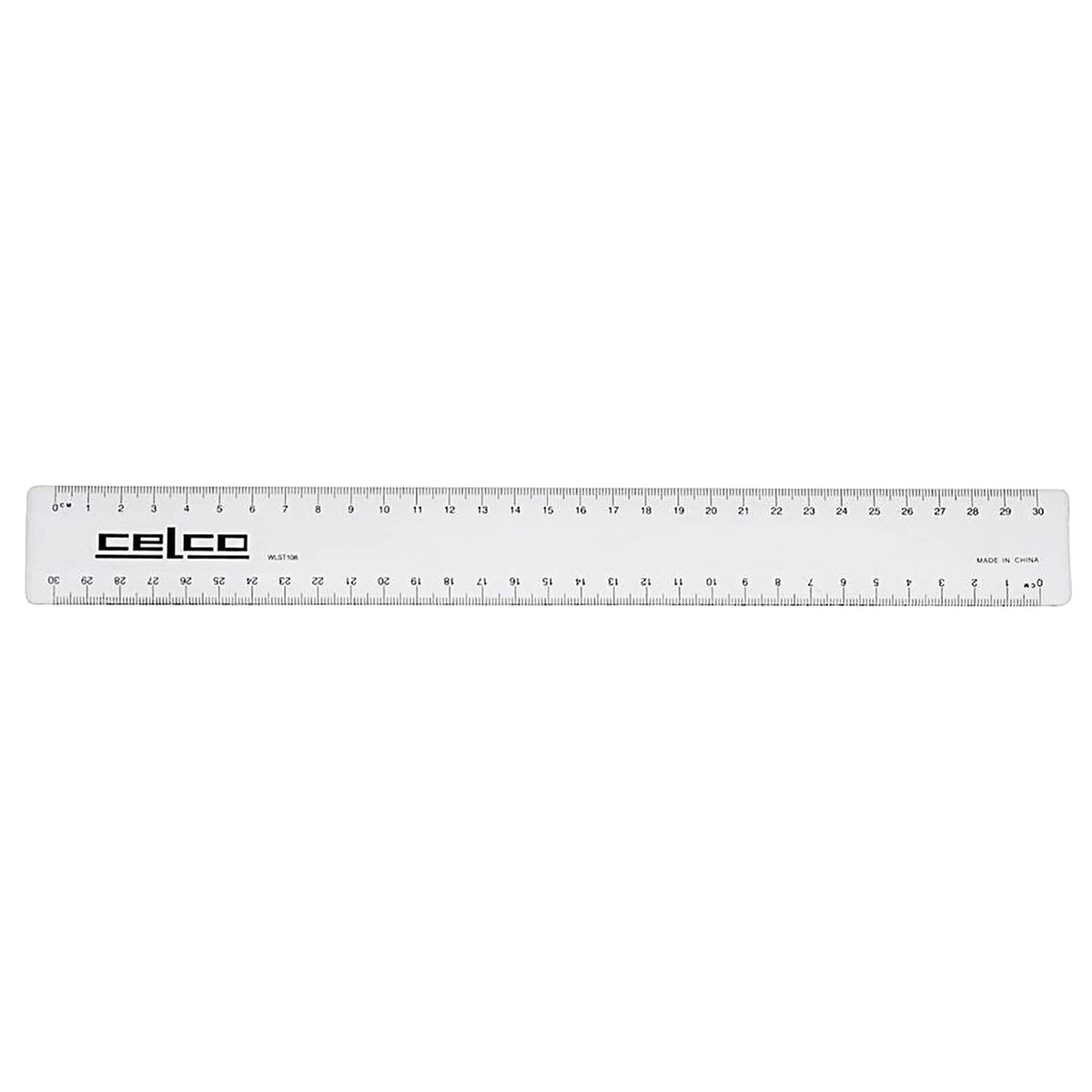 Claro Ruler Celco Ruler 30cm Clear Plastic – School Depot NZ