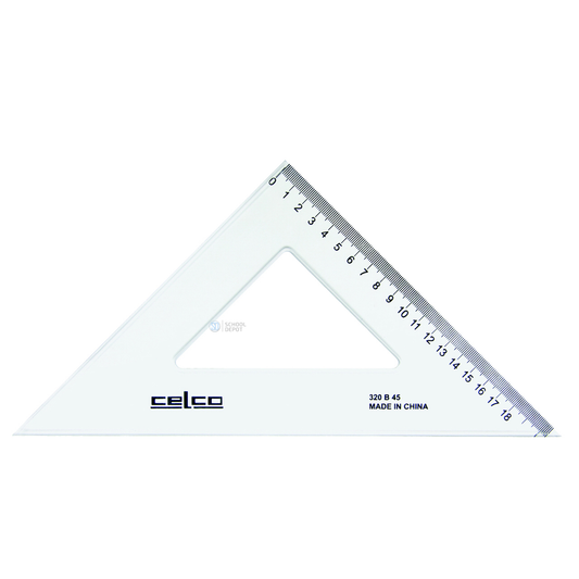 Celco 45 Degree Set Squares 32 cm Clear