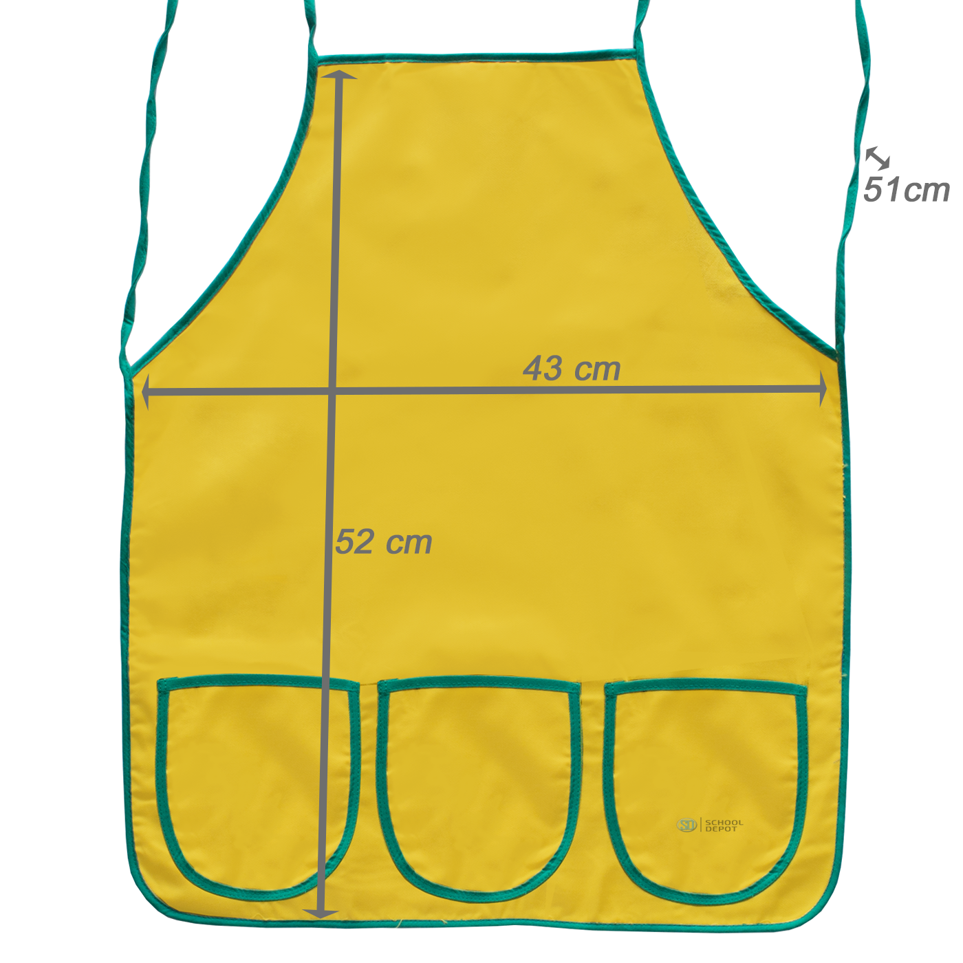 Children's Cotton Apron With Lining Yellow