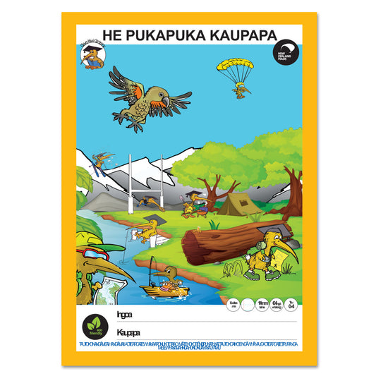 Clever Kiwi He Pukapuka Kaupapa Topic Book 1/2 Blank 1/2 Ruled 14mm