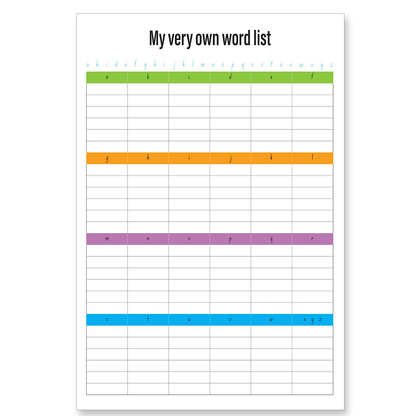 Clever Kiwi My Writing Book 9mm - My Very Own Word List