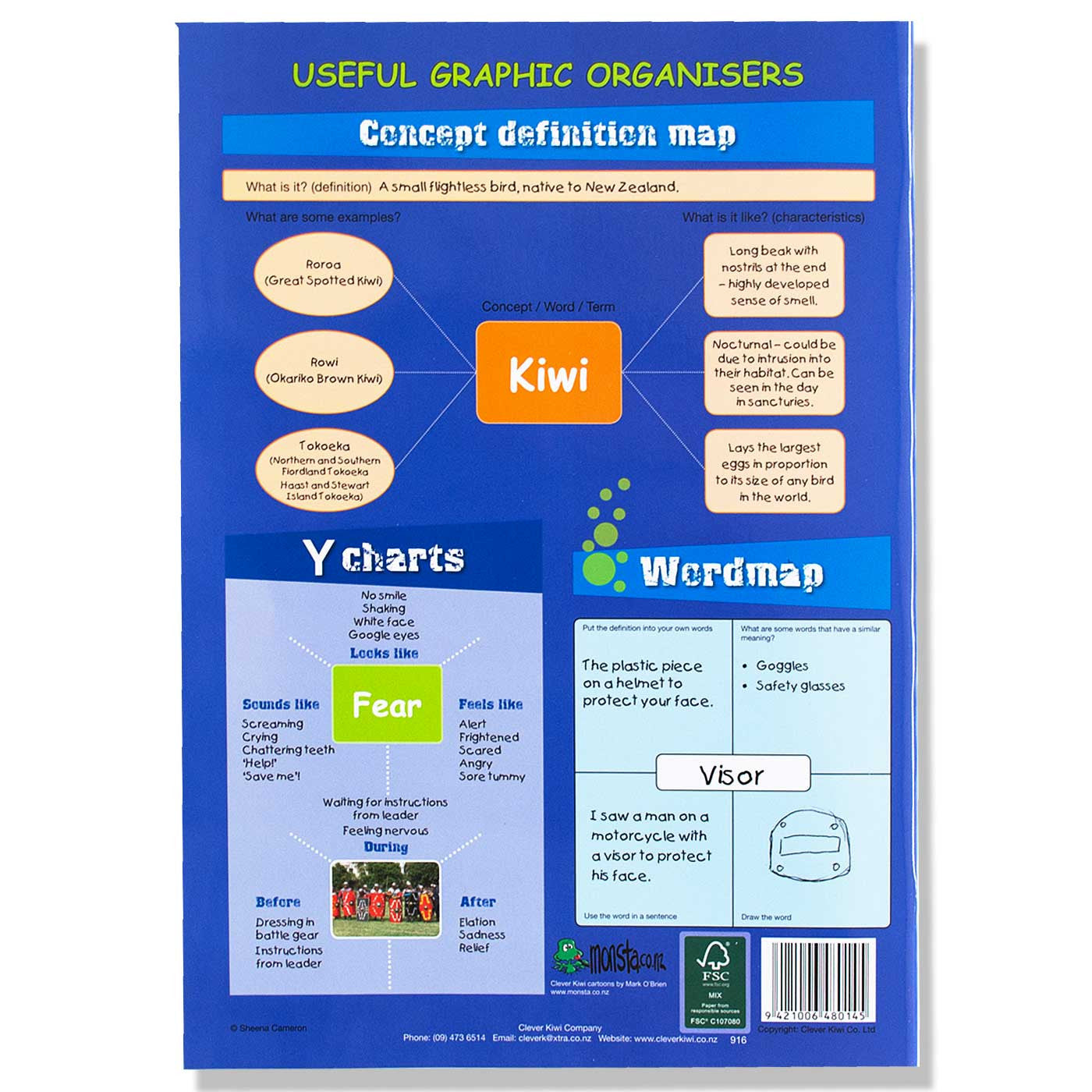 Clever Kiwi Reading Workbook Back Cover