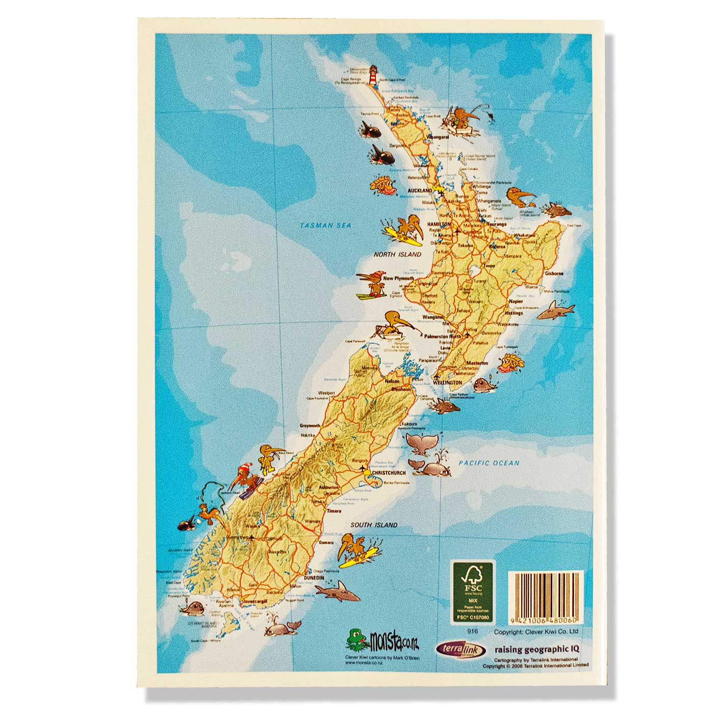 Clever Kiwi Topic Book NZ Map