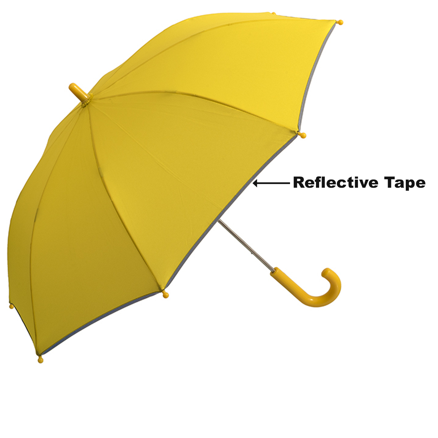 Clifton Kids Umbrella With Reflective Tape Yellow