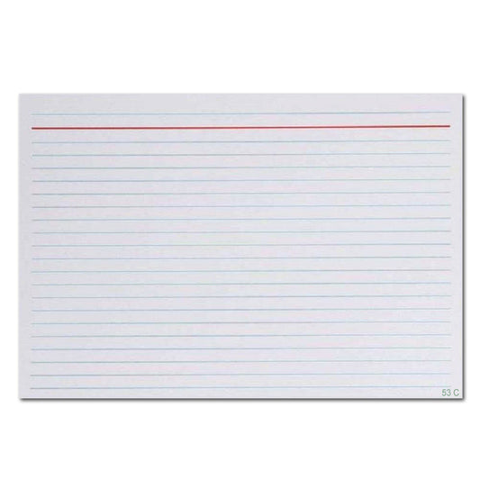 Collins System Cards Ruled 6mm 127 x 76 mm White Pack 100